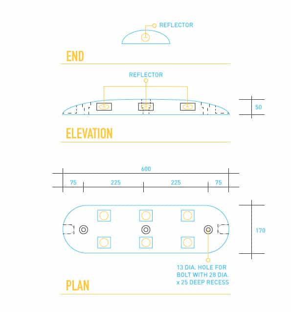 600mm Rumble Bar Yellow